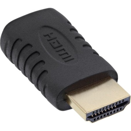 Adaptateur HDMI, InLine®, prise HDMI sur Mini prise HDMI femelle, contacts dorés