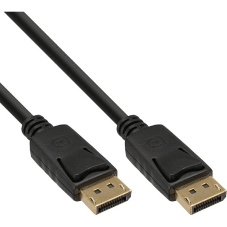 Câble DisplayPort , InLine®, noir, contacts dorés, 1m