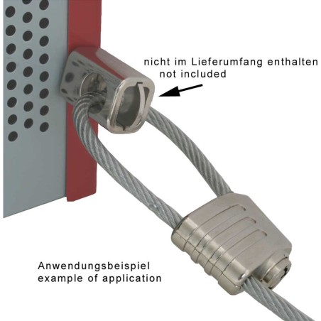 Verrou de sûreté multifonctionnel, InLine®, avec clé, 4,8mm x 2m