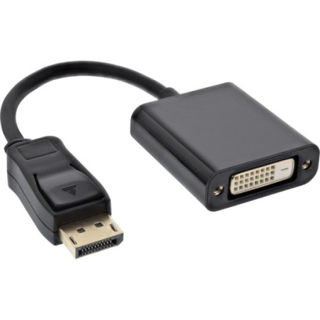 Adaptateur câble DisplayPort, InLine®, prise DisplayPort sur DVI-D 24+1 prise femelle noir, 0,15m