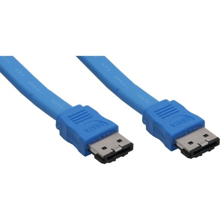 eSATA 3Gb/s câble de raccordement externe, InLine®, blindé, bleu, 50cm