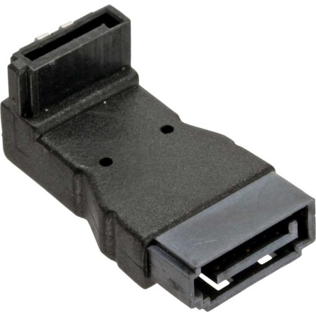 Adaptateur SATA prise/prise femelle, InLine®, anguleux vers bas, pour adapter