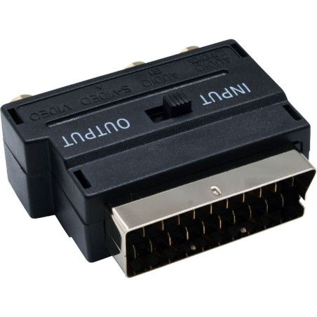 Adaptateur S-VHS/Scart, InLine®, Scart (in/out) à 3x Cinch fem. et 1x S-VHS Bu