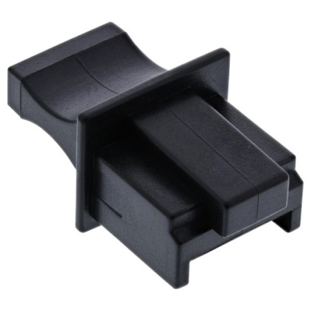 Protège-poussière, InLine®, pour RJ45 prise femelle, couleur: noir 10/blister