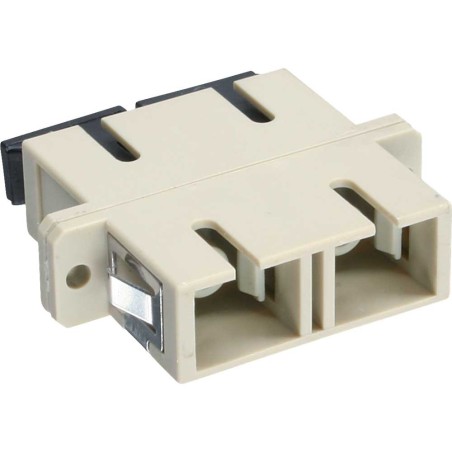 LWL accouplement, InLine®, Duplex SC/SC, multimode, beige, manche en métal