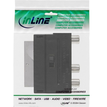 InLine? Scart Adapter, Scart (in/out) an 3x Cinch Buchse und 1x S-VHS Buchse