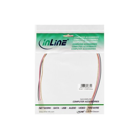 33328 - Rallonge de câble de ventilateur InLine®, fiche / prise Molex à 3 broches, longueur 0,3 m