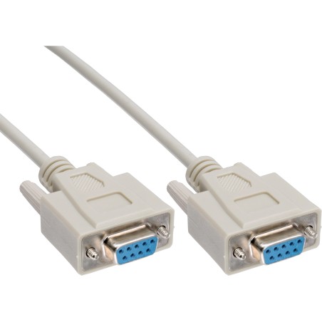 12222 - Câble null modem InLine®, prise / prise 9 broches, 2 m, moulé