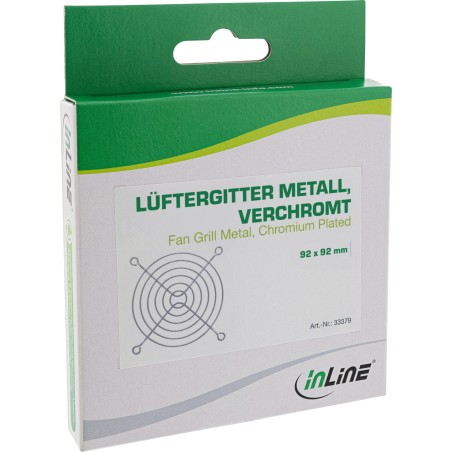 InLine? L?ftergitter Metall, verchromt, 92x92mm