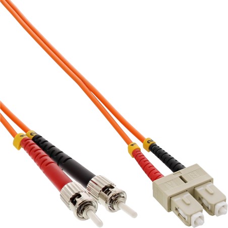 82503 - Câble duplex à fibre optique InLine®, SC/ST, 50/125µm, OM2, 3m