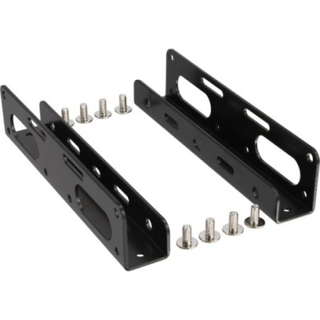 Rails de montage HDD/SSD, InLine®, 2,5"-3,5", seulement cadre et vis, noir