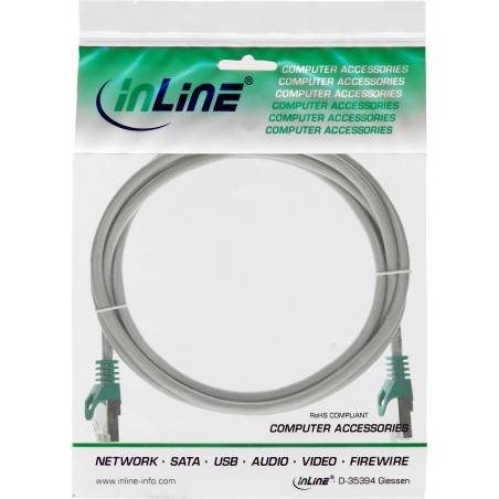 InLine? Crossover Patchkabel, SF/UTP, Cat.5e, grau, 3m