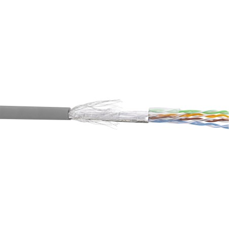 InLine? Patchkabel Cat.5e, grau, SF/UTP, AWG26, CCA, PVC, 100m