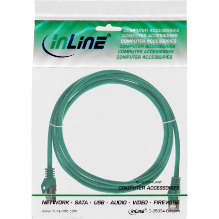 InLine? Patchkabel, SF/UTP, Cat.5e, gr?n, 0,5m