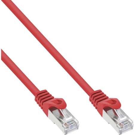 72550R - Câble patch InLine®, SF/UTP, Cat.5e, rouge, 0,5 m