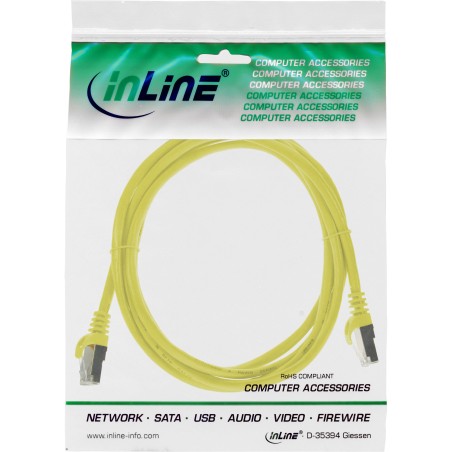 InLine? Patchkabel, SF/UTP, Cat.5e, gelb, 0,5m