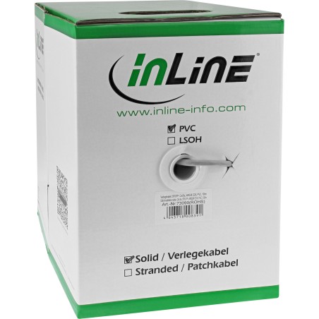 InLine? Verlegekabel, SF/UTP, Cat.5e, AWG24 CCA, PVC, 100m