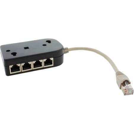 InLine? ISDN Verteiler, 8x RJ45 Buchse, 15cm Kabel, mit Endwiderst?nden