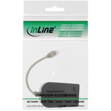 69938 - Distributeur RNIS InLine®, 8x prise RJ45, câble 15 cm, avec résistances d'extrémité