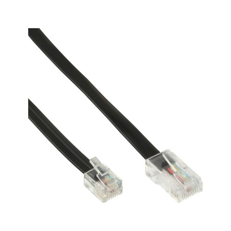 18643 - Câble modulaire InLine®, fiche / fiche RJ45 vers RJ12, 6 fils, 3 m