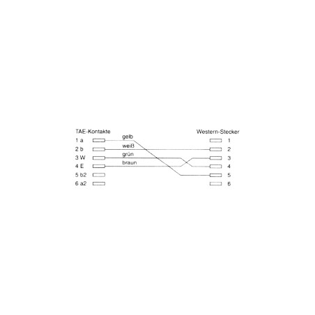 InLine? TAE-F Kabel, f?r Telekom/Siemens-Ger?te, TAE-F ST an RJ11 ST, 10m