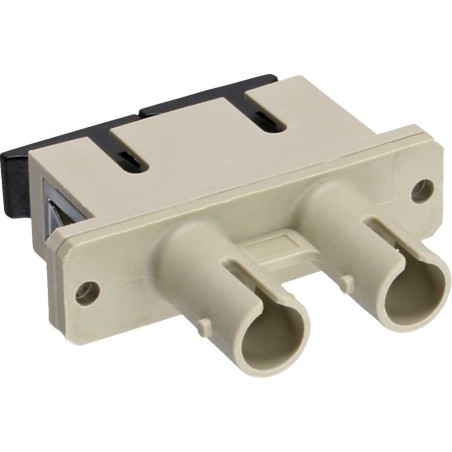 LWL accouplement, InLine®, Duplex ST/SC, multimode, beige, manche en métal