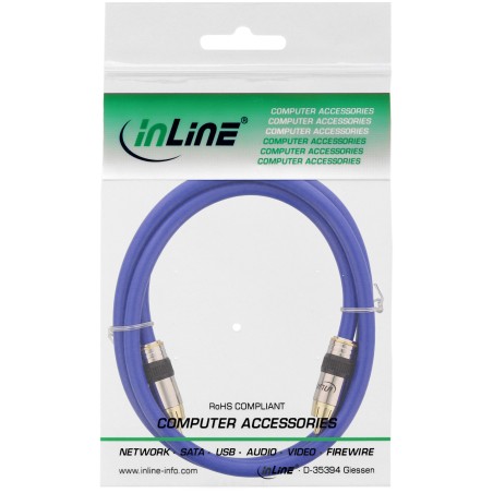 InLine? Cinch Kabel VIDEO & digital AUDIO, PREMIUM, 1x Cinch St / St, 0,5m