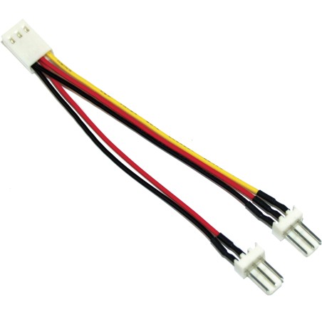 33433 - Câble adaptateur de ventilateur InLine®, Molex BU 3 broches vers 2x Molex ST 3 broches