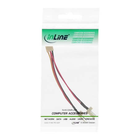 InLine? L?fter Adapterkabel, 3pol Molex BU an 2x 3pol Molex ST