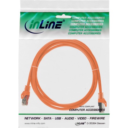 InLine? Patchkabel, SF/UTP, Cat.5e, orange, 0,5m