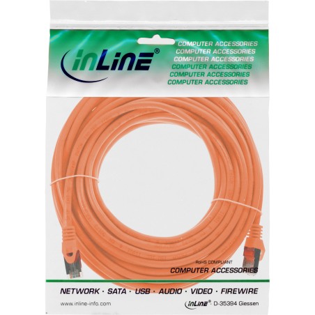 72575O - Câble patch InLine®, SF/UTP, Cat.5e, orange, 7,5 m