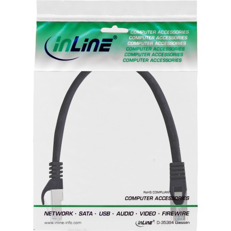 InLine? Patchkabel, SF/UTP, Cat.5e, schwarz, 0,5m