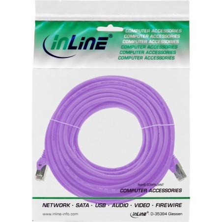 InLine? Patchkabel, SF/UTP, Cat.5e, violett, 7,5m