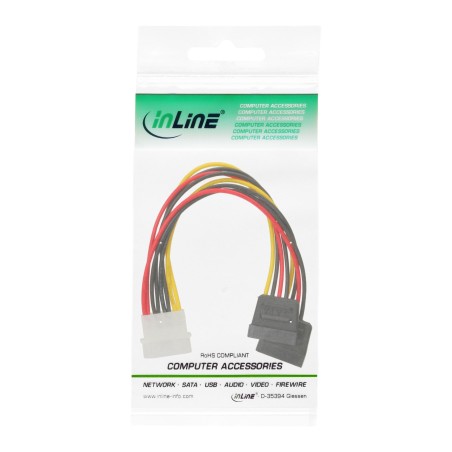 29672 - Câble d'alimentation en Y InLine® interne, 1x 13,34 cm (5,25) vers 2x SATA 15 broches, 0,20 m