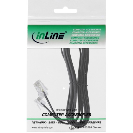 18863 - Câble modulaire InLine®, fiche / fiche RJ45 vers RJ11, 4 fils, 3m