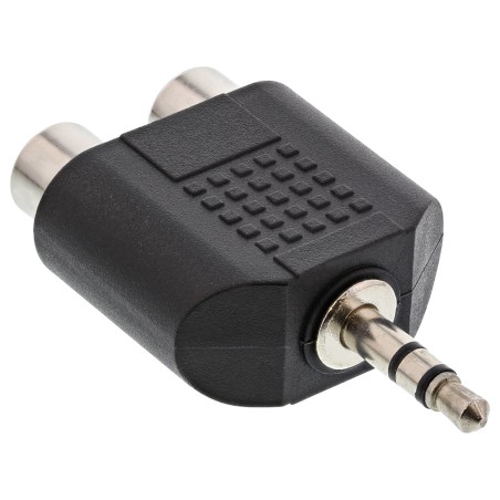 99302 - Adaptateur audio InLine®, fiche jack 3,5 mm vers 2 prises RCA, stéréo