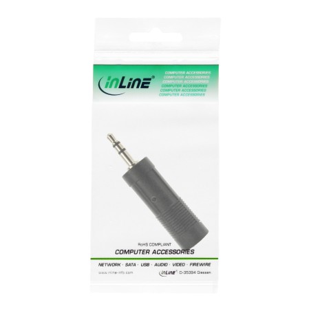 99303 - Adaptateur audio InLine®, prise jack 3,5 mm stéréo vers prise jack 6,3 mm stéréo