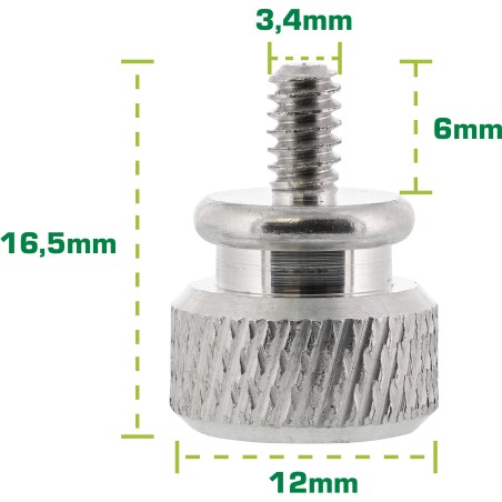 InLine? R?ndelschrauben f?r Geh?use, Alu, silber, 10er Pack