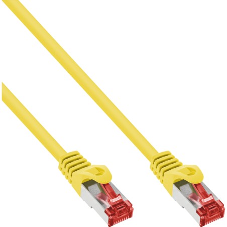 76433Y - Câble patch InLine®, S/FTP (PiMf), Cat.6, 250 MHz, PVC, cuivre, jaune, 0,3 m