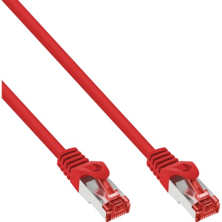 76402R - Câble patch InLine®, S/FTP (PiMf), Cat.6, 250 MHz, PVC, cuivre, rouge, 2 m