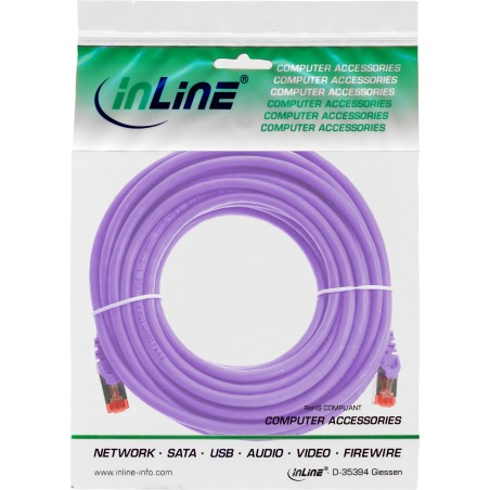 InLine? Patchkabel, S/FTP (PiMf), Cat.6, 250MHz, PVC, Kupfer, violett, 5m