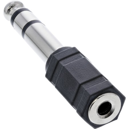 99305 - Adaptateur audio InLine®, fiche jack 6,3 mm vers prise jack 3,5 mm, stéréo