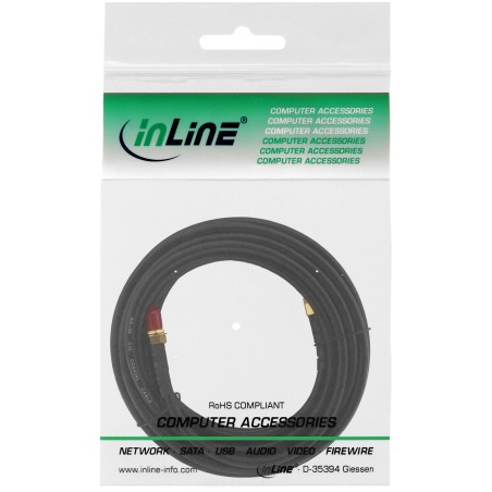 40861 - Câble WLAN InLine®, fiche R-SMA vers prise R-SMA, 1 m