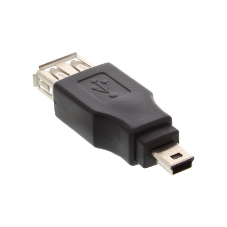 33500B - Adaptateur InLine® USB 2.0, prise A vers mini fiche 5 broches