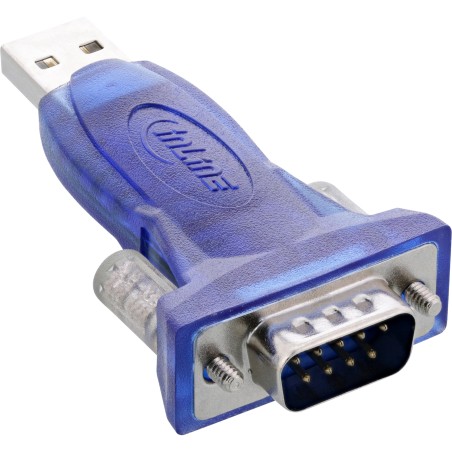 InLine? USB zu Seriell Adapter, ST A an 9pol Sub D ST, mit USB Verl?ngerung 0,8m