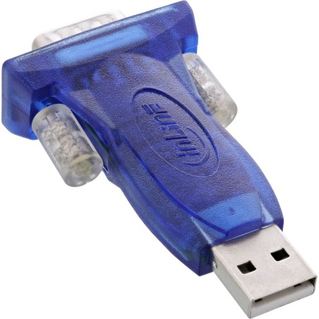 InLine? USB zu Seriell Adapter, ST A an 9pol Sub D ST, mit USB Verl?ngerung 0,8m