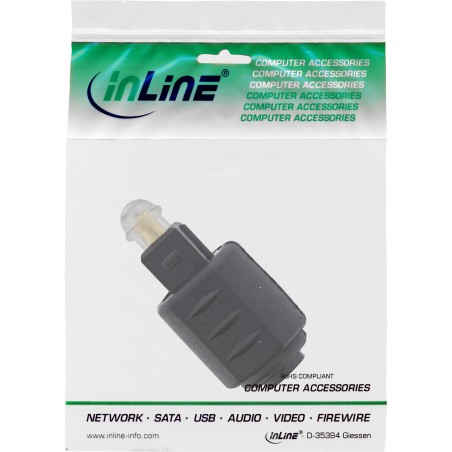 89907 - Connecteur audio InLine® OPTO, prise 3,5 mm / fiche Toslink