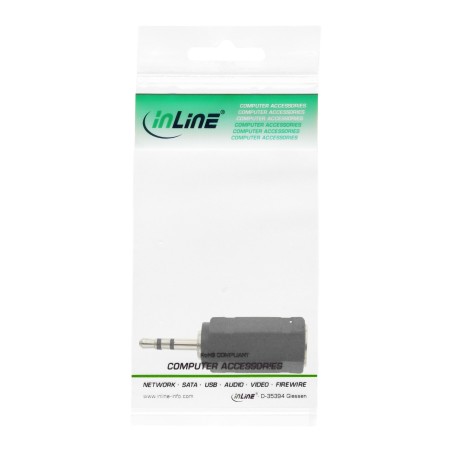 InLine? Audio Adapter, 2,5mm Klinke Stecker zu 3,5mm Buchse, Stereo