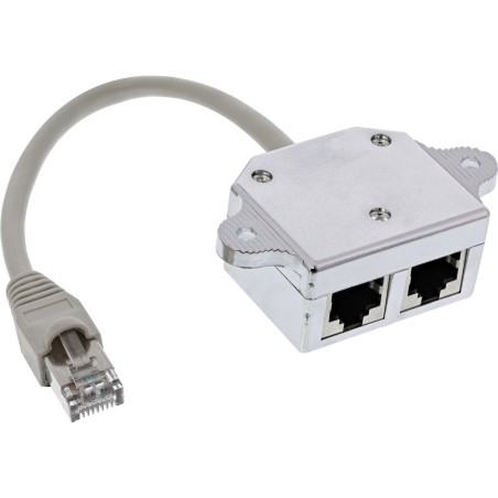 InLine? ISDN Port-Doppler, 1x RJ45 Stecker an 2x RJ45 Buchse, mit Kabel