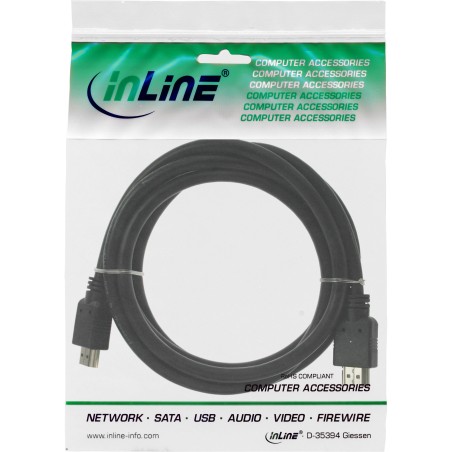 InLine? HDMI Kabel, HDMI-High Speed, Stecker / Stecker, schwarz, 2m